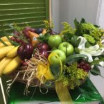 Fruit Basket - Banana, Apple, Pear, Grape, Greenery